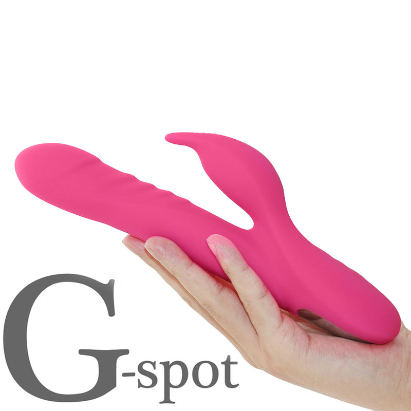 Rechargeable Thrusting Sucking Rabbit Vibrator for Women, Waterproof Rotating G Spot Vibrator Clitoral Sucker Soft Silicone Purple Rotating Sex Vibrator for Her