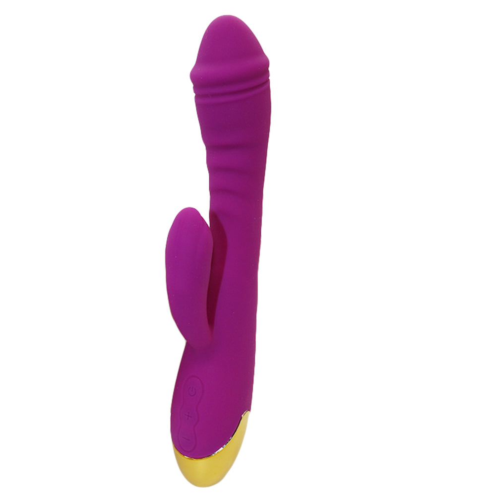 Rechargeable Thrusting Sucking Rabbit Vibrator for Women Waterproof G Spot Vibrator Clitoral Sucker Soft Silicone Sex Vibrator for Her